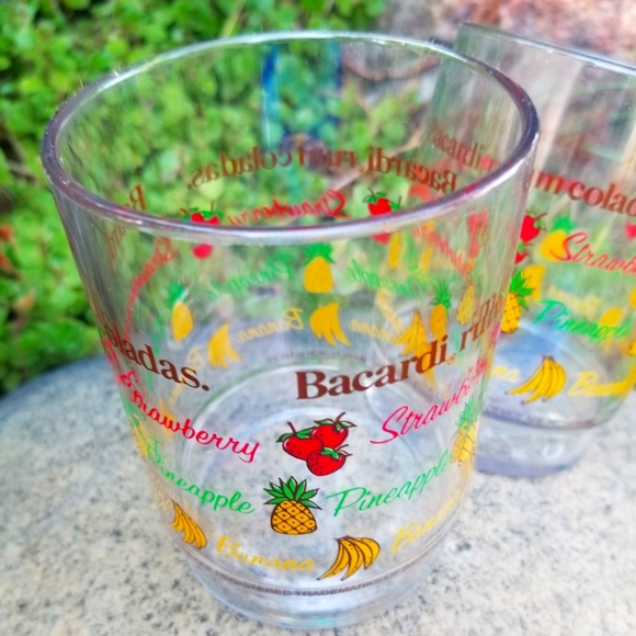 Nwt Deadstock Limited Edition Bacardi Tumblers Rare vintage 1982 set of 6